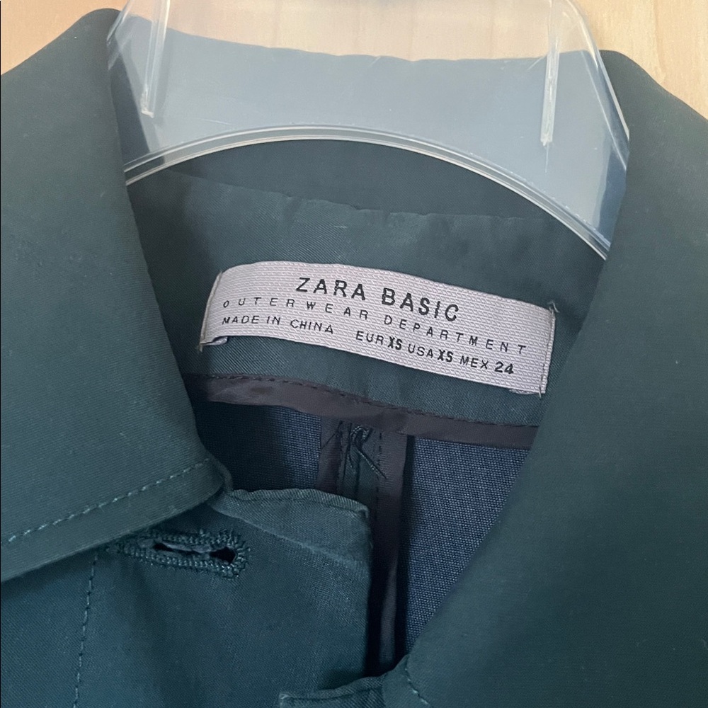 Zara Basic Emerald Green Oversize Coat - image 2